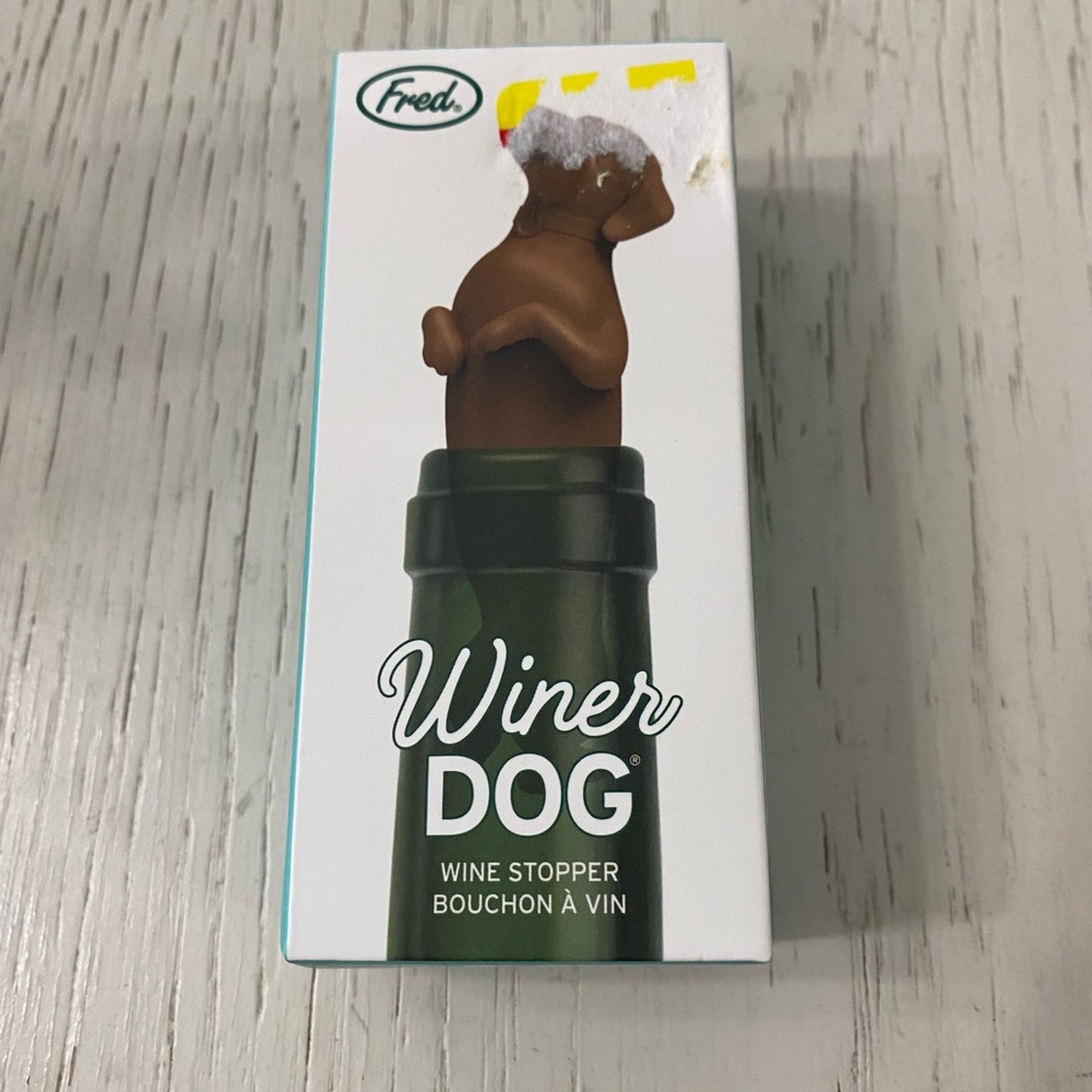 Fred Brown Dachshund Pet Dog Rubber Canine Novelty Wine Stopper Cork Plug